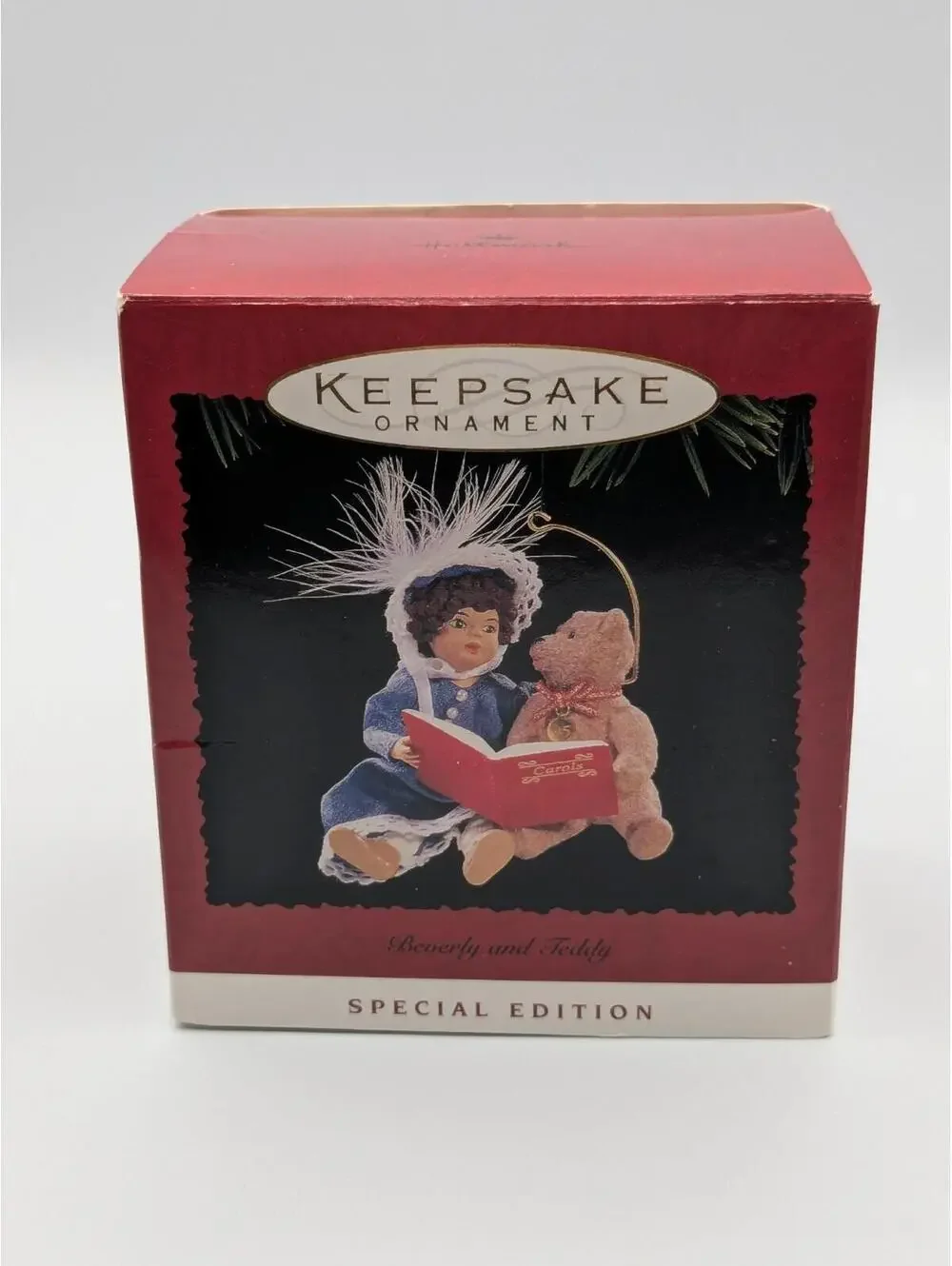 Hallmark Keepsake Beverly and Teddy 1995, Doll Bear Songbook Vintage Ornament